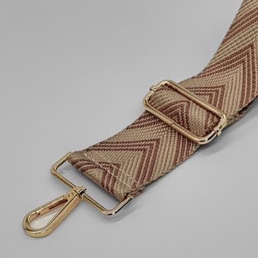 Dusky Rose Herringbone Bag Strap