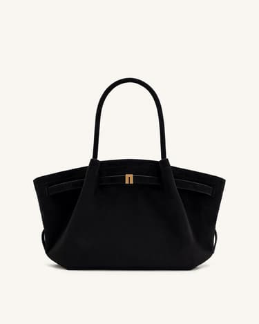 Nora Tote - Noir (Soft Suede)